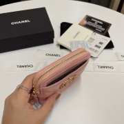 Uubags | Chanel 19 Coin Purse With Zipper Pink 9.5x10.5x2.5cm - 5