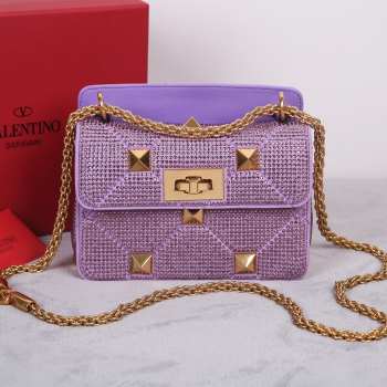 Uubags | Uubags | Valentino Garavani Roman purple bag 25x7x15cm 