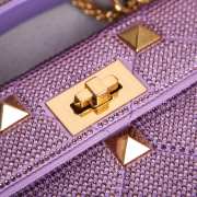 Uubags | Uubags | Valentino Garavani Roman purple bag 25x7x15cm  - 2