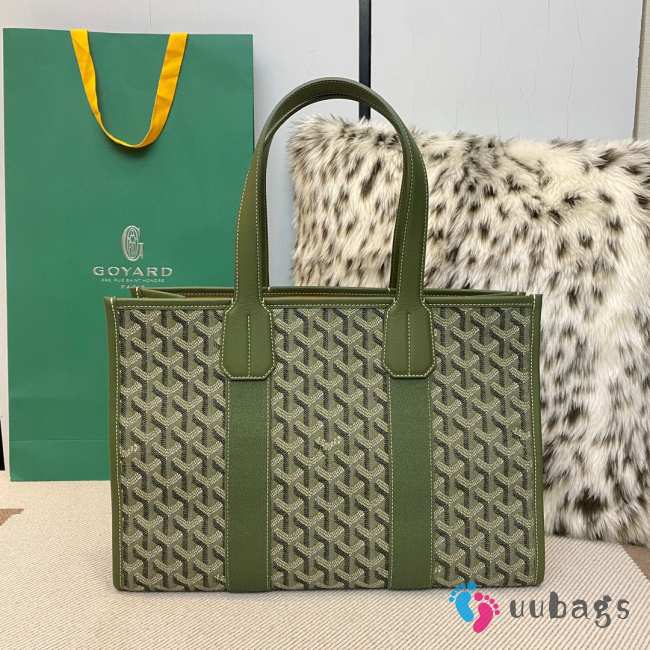 Uubags | Goyard Villette Jacquard tote bag in green 38x27x13cm - 1