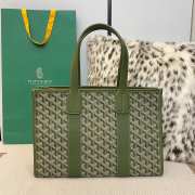 Uubags | Goyard Villette Jacquard tote bag in green 38x27x13cm - 1