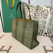 Uubags | Goyard Villette Jacquard tote bag in green 38x27x13cm - 5