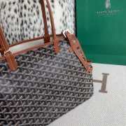 Uubags | Goyard Gray Dog Bag In Black and Natural 27x15x33.5cm - 4