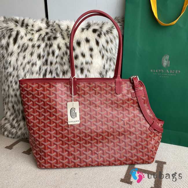 Uubags | Goyard Gray Dog Bag In Red 27x15x33.5cm - 1