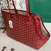 Uubags | Goyard Gray Dog Bag In Red 27x15x33.5cm - 4