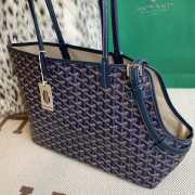 Uubags | Goyard Gray Dog Bag In Navy Blue 27x15x33.5cm - 6