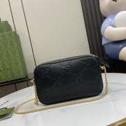 Uubags | Gucci GG Super Mini Shoulder Bag In Black Leather 18x11x4cm - 6