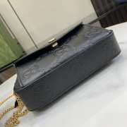 Uubags | Gucci GG Super Mini Shoulder Bag In Black Leather 18x11x4cm - 4