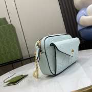 Uubags | Gucci GG Super Mini Shoulder Bag In Blue Leather 18x11x4cm - 2