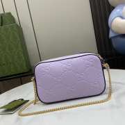 Uubags | Gucci GG Super Mini Shoulder Bag In Purple Leather 18x11x4cm - 4