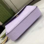 Uubags | Gucci GG Super Mini Shoulder Bag In Purple Leather 18x11x4cm - 5