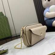 Uubags | Gucci GG Super Mini Shoulder Bag In Light Beige Leather 18x11x4cm - 5