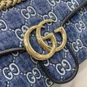 Uubags | Gucci GG Marmont denim shoulder bag 26x15x7cm - 3