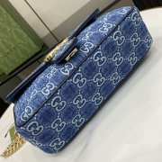 Uubags | Gucci GG Marmont denim shoulder bag 26x15x7cm - 4