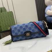 Uubags | Gucci GG Luce blue denim shoulder bag 27.5x12.5x6.5cm - 1