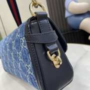 Uubags | Gucci GG Luce blue denim shoulder bag 27.5x12.5x6.5cm - 3