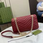 Uubags | Gucci GG marmont matelasse bag in red 26x13x6cm - 6