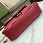 Uubags | Gucci GG marmont matelasse bag in red 26x13x6cm - 5