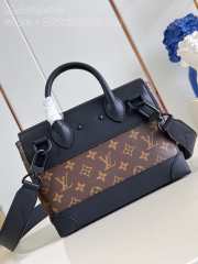 Uubags | Louis Vuitton M46953 Steamer PM Monogram Eclipse coated canvas 25x19x8cm - 4