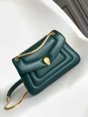 Uubags | Bvlgari Serpenti Reverse Bag In Green 22.5x15x7cm - 1