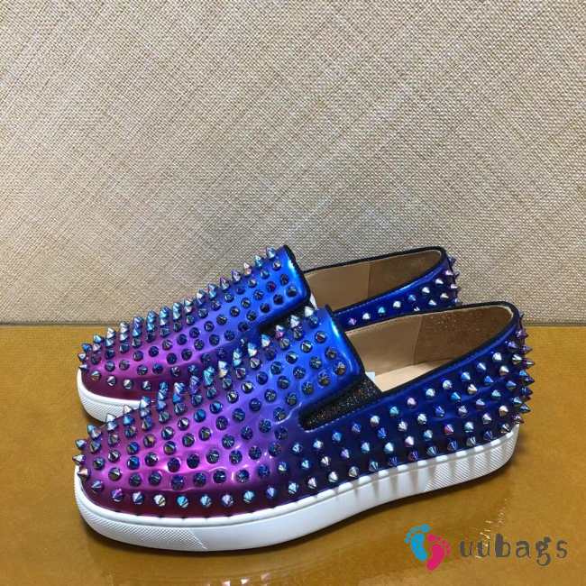 Uubags | Christian Louboutin Rollerboat Flat Vea Electric Blue/Purple Sneaker  - 1