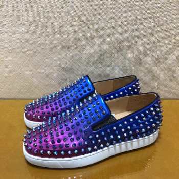 Uubags | Christian Louboutin Rollerboat Flat Vea Electric Blue/Purple Sneaker 