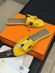 Uubags | Hermes Oasis Sandal In Yellow Crocodile - 5