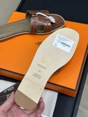 Uubags | Hermes Oasis Sandal In Brown Crocodile - 6