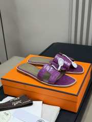 Uubags | Hermes Oasis Sandal In Purple Crocodile - 4