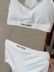 Uubags | Miu Miu swimsuit in white - 3