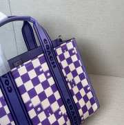 Uubags | Coach Smith Tote with Checkerboard Print Purple 34x25x12.5cm - 5