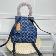 Uubags | Coach Riya Backpack 21 In Signature Denim 23x22x12cm - 4