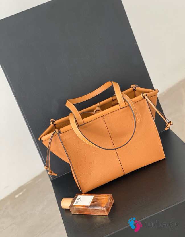 Uubags | Loewe Grained Calfskin Cushion Tote Bag In Tan 32x23x15cm - 1