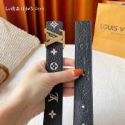 Uubags | Louis Vuitton M8386W LV Iconic 3cm Double-Sided Belt with gold buckle - 5