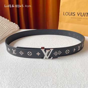 Uubags | Louis Vuitton M8386W LV Iconic 3cm Double-Sided Belt with silver buckle