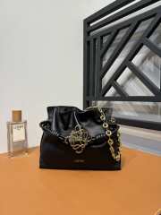 Uubags | Loewe Mini Flamenco clutch in nappa black calfskin 24x18x9cm - 1