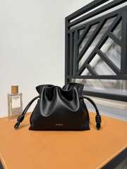 Uubags | Loewe Mini Flamenco clutch in nappa black calfskin 24x18x9cm - 5