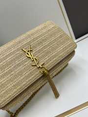 Uubags | Kate 99 Tassel In Raffia Beige Bag 26x14x6cm - 4