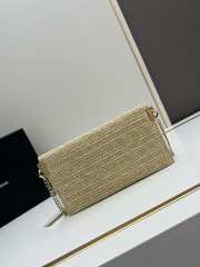 Uubags | Dior raffia Clutch Bag (Pouch) 24x13cm - 6