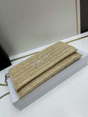 Uubags | Dior raffia Clutch Bag (Pouch) 24x13cm - 3