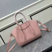 Uubags | Givenchy Mini Antigona Lock bag in pink box leather 23x27x13cm - 6