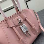 Uubags | Givenchy Mini Antigona Lock bag in pink box leather 23x27x13cm - 3