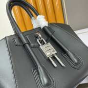 Uubags | Givenchy Mini Antigona Lock bag in black box leather 23x27x13cm - 3