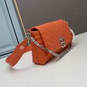 Uubags | Givenchy small 4G Soft bag in quilted leather orange 25x14x7cm - 6