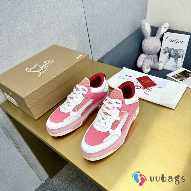 Uubags | Christian Loubutin Astroloubi Sneakers - calf leather and nappa leather in pink - 1