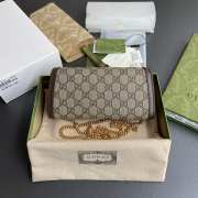 Uubags | Gucci Blondie Continental Chain Wallet GG Canvas In Beige 21x10.5x2.5cm - 5