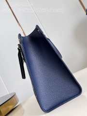 Uubags | Louis Vuitton M47084 OnTheGo MM In Navy Blue/Cream 35x27x14cm - 2