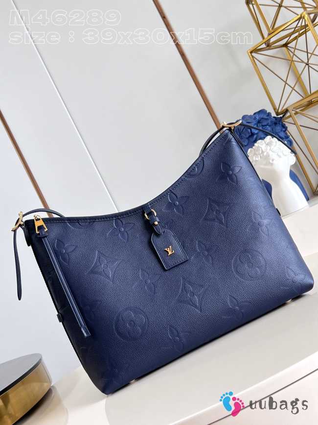 Uubags | Louis Vuitton M46669 CarryAll MM bag in navy blue 39x30x15cm - 1