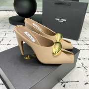 Uubags | Alaia Spike Jewel Mules In Beige Calfskin 9cm - 1