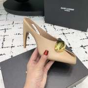 Uubags | Alaia Spike Jewel Mules In Beige Calfskin 9cm - 6